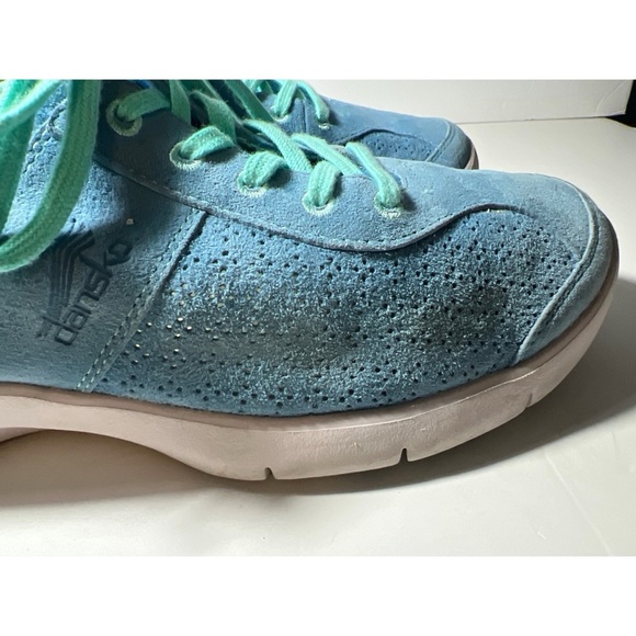 Dansko Blue Suede Sneakers with Teal Laces - Picture 5 of 8